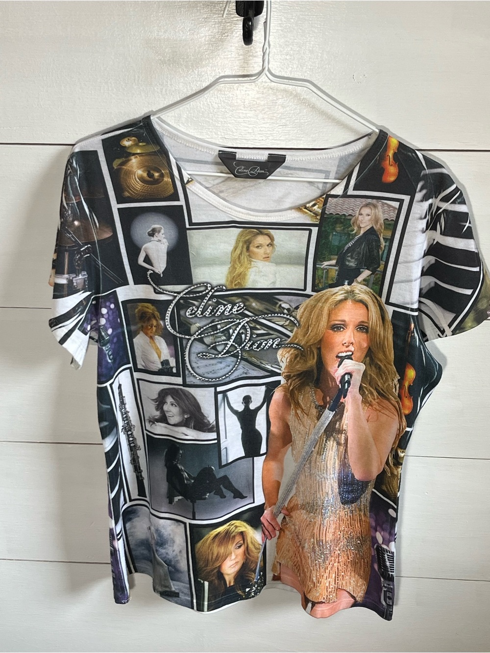 Celine Dion Photo-Print Short Sleeve Tee